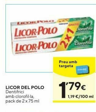 Caprabo Dentífrico licor del polo oferta