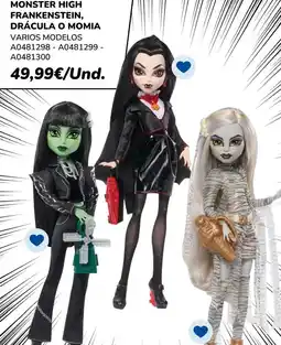 Juguettos Monster - high, frankenstein, dracula o momia oferta