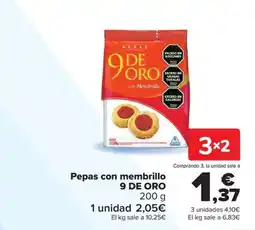 Carrefour Pepas con membrillo 9 de oro oferta