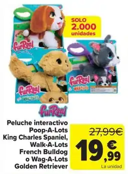 Carrefour Furreal peluche interactivo poop-a-lots king charles spaniel, walk-a-lots french bulldog o wag-a-lots golden retriever oferta