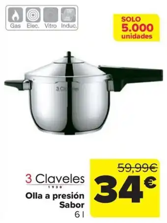 Carrefour 3 Claveles Olla a presión Sabor oferta