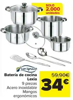 Carrefour san ignacio batería de cocina lexia oferta
