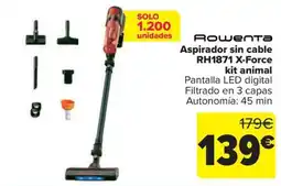 Carrefour Rowenta Aspirador sin cable RH1871 X-Force kit animal oferta
