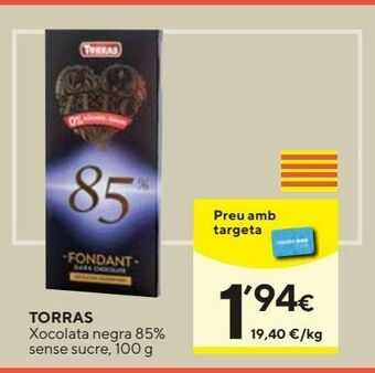 Caprabo Chocolate negro torras oferta