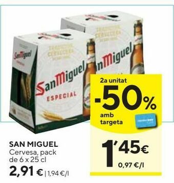 Caprabo Cerveza san miguel oferta