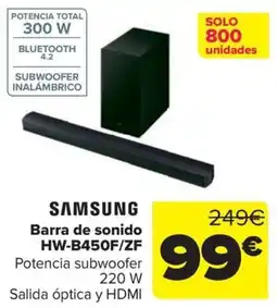 Carrefour Samsung barra de sonido hw-b450f/zf oferta