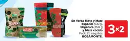 Carrefour Rosamonte yerba mate y mate especial orgánica y mate cocido oferta