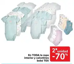 Carrefour Tex ropa interior y calcetines bebé oferta
