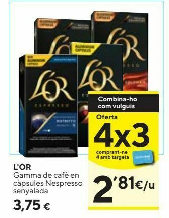 Caprabo Cápsulas de café l'or oferta