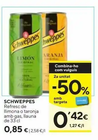 Caprabo Refresco de limón schweppes oferta