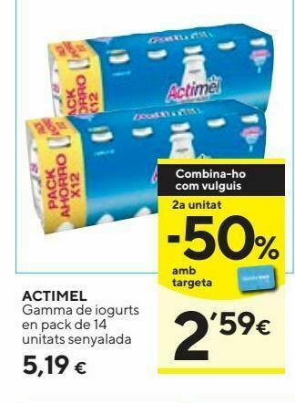 Caprabo Yogur actimel oferta