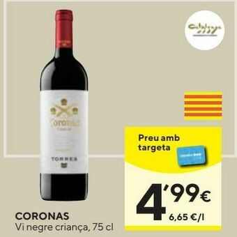 Caprabo Vino tinto coronas oferta