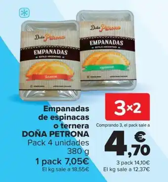 Doña Petrona empanadas de espinacas o ternera