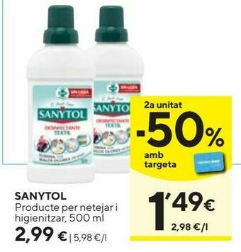 Caprabo Desinfectante sanytol oferta