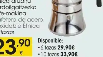 Eroski Fagor cafetera de acero inoxidable étnico oferta