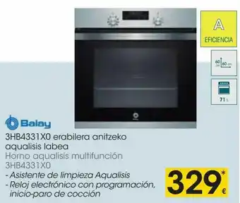 Balay horno aqualisis multifunción 3hb4331x0