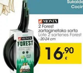 Eroski Monix lote 2 sartenes forest oferta
