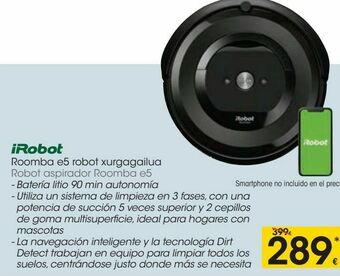 Eroski Irobot robot aspirador roomba e5 oferta
