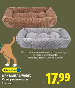 Lidl Max & Mila's World Cama para mascotas oferta