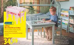 Lidl Lupilu mesa infantil con 2 sillas oferta