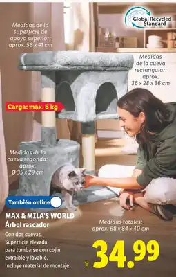Lidl Max & Mila's World Árbol rascador oferta
