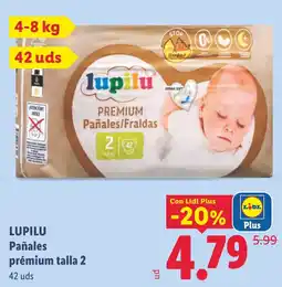 Lidl Lupilu pañales prémium talla 2 oferta