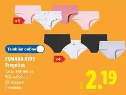 Lidl Esmara Kids Braguitas oferta