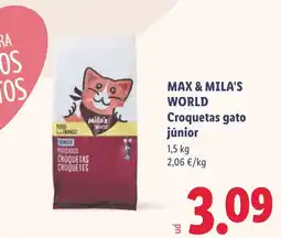 Lidl Max & Mila's World croquetas gato junior oferta