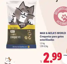 Lidl Max & Mila's World croquetas para gatos esterilizados oferta