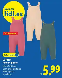 Lidl Lupilu Peto de punto oferta