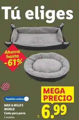 Lidl Max & Mila's World Cama para perro oferta