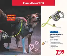 Lidl Max & Mila's World Correa extensible con LED oferta