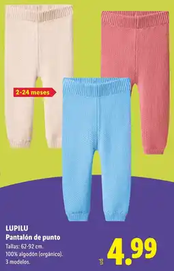 Lidl Lupilu pantalón de punto oferta