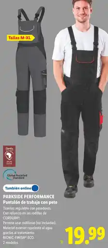 Lidl Parkside Performance Pantalón de trabajo con peto oferta