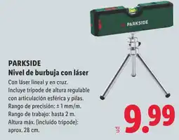 Lidl Parkside nivel de burbuja con laser oferta