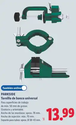 Lidl Parkside tornillo de banco universal oferta