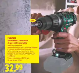 Lidl Parkside atornilladora taladradora de percusión recargable oferta