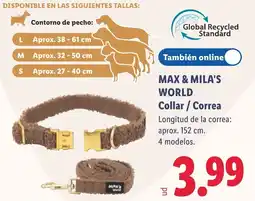 Lidl Max & Mila's World Collar / Correa oferta