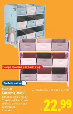 Lidl Lupilu estantería infantil oferta
