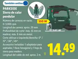 Lidl Parkside sierra de calar pendular oferta