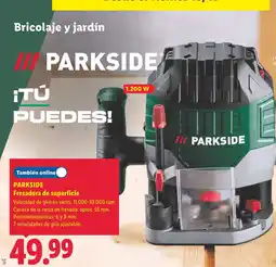 Lidl Parkside fresadora de superficie oferta