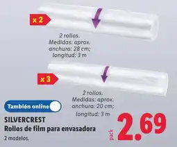 Lidl Silvercrest rollos de film para envasadora oferta