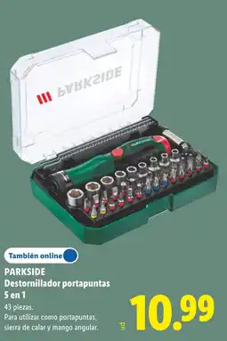 Lidl Parkside destornillador portapuntas 5 en 1 oferta