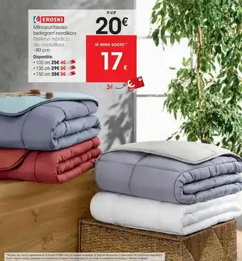 Eroski Eroski relleno nórdico de microfibra oferta