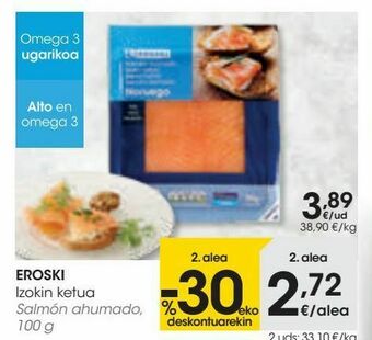 Eroski Eroski salmón ahumado oferta