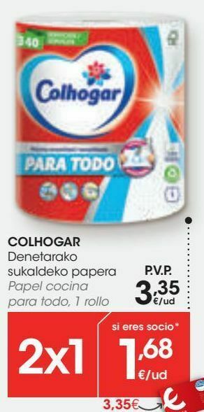 Eroski Colhogar papel cocina para todo oferta