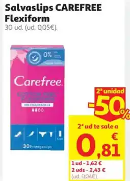 Alcampo Carefree salvaslips flexiform oferta