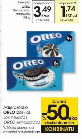 Eroski Oreo helado mini sandwich oferta