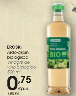 Eroski Eroski vinagre de vino biológico oferta