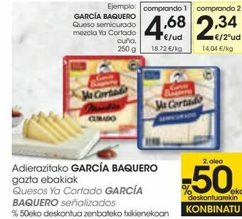 García baquero queso semicurado mezcla ya cortado